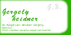 gergely weidner business card